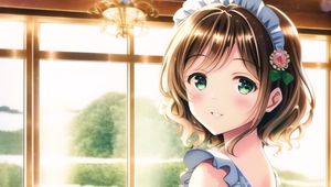 Preview wallpaper girl, dress, cake, anime