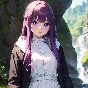 Preview wallpaper girl, dress, cape, anime, art