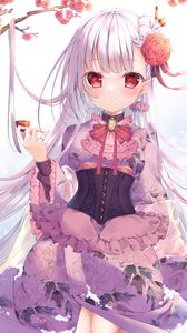 Preview wallpaper girl, dress, corset, anime, art