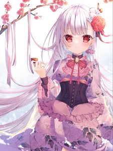 Preview wallpaper girl, dress, corset, anime, art