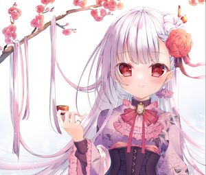 Preview wallpaper girl, dress, corset, anime, art