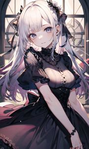 Preview wallpaper girl, dress, corset, anime