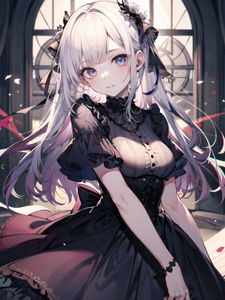 Preview wallpaper girl, dress, corset, anime