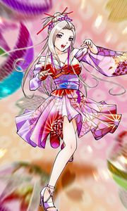 Preview wallpaper girl, dress, dance, anime