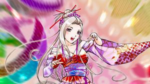 Preview wallpaper girl, dress, dance, anime