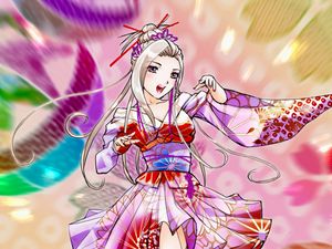 Preview wallpaper girl, dress, dance, anime