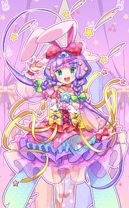 Preview wallpaper girl, dress, decoration, anime, purple, bright