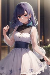 Preview wallpaper girl, dress, earrings, anime, art