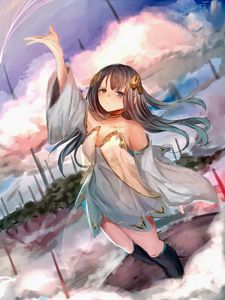 Preview wallpaper girl, dress, glance, fantasy, anime, art