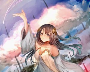 Preview wallpaper girl, dress, glance, fantasy, anime, art