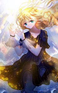 Preview wallpaper girl, dress, glance, magic, anime