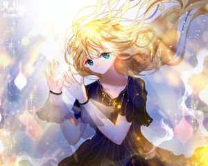 Preview wallpaper girl, dress, glance, magic, anime