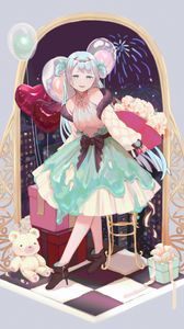 Preview wallpaper girl, dress, holiday, anime