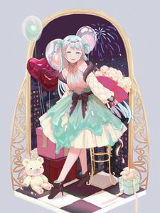 Preview wallpaper girl, dress, holiday, anime