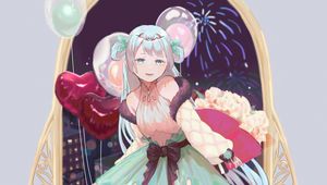 Preview wallpaper girl, dress, holiday, anime