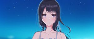 Preview wallpaper girl, dress, night, anime