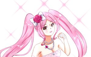Preview wallpaper girl, dress, pink, anime, art