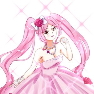 Preview wallpaper girl, dress, pink, anime, art