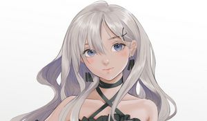 Preview wallpaper girl, dress, pose, glance, tenderness, anime