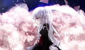 Preview wallpaper girl, dress, sad, anime, art, cartoon