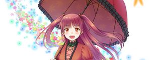 Preview wallpaper girl, dress, umbrella, anime