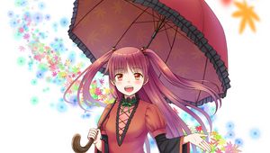 Preview wallpaper girl, dress, umbrella, anime