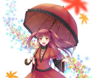 Preview wallpaper girl, dress, umbrella, anime