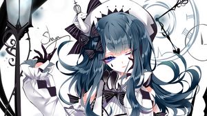 Preview wallpaper girl, dress, watch, anime, art