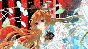 Preview wallpaper girl, dress, watercolor, anime