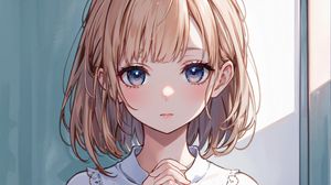 Preview wallpaper girl, dress, white, light, anime, art
