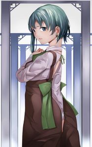 Preview wallpaper girl, earrings, glance, anime, art