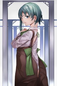 Preview wallpaper girl, earrings, glance, anime, art