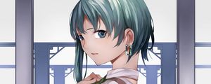 Preview wallpaper girl, earrings, glance, anime, art
