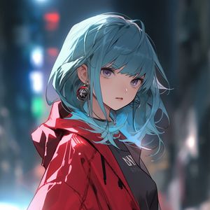 Preview wallpaper girl, earrings, jacket, anime, art