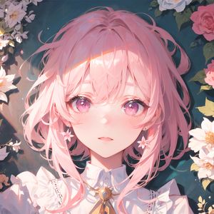 Preview wallpaper girl, earrings, pink, anime