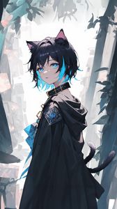 Preview wallpaper girl, ears, choker, anime, art