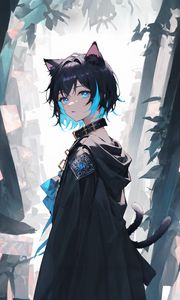 Preview wallpaper girl, ears, choker, anime, art