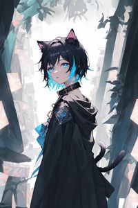 Preview wallpaper girl, ears, choker, anime, art