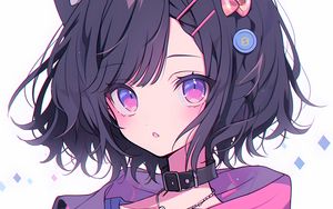 Preview wallpaper girl, ears, choker, anime