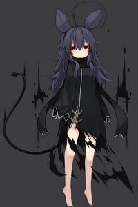 Preview wallpaper girl, ears, cloak, anime, art