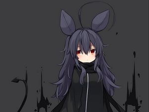 Preview wallpaper girl, ears, cloak, anime, art