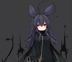 Preview wallpaper girl, ears, cloak, anime, art