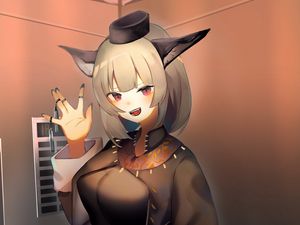 Preview wallpaper girl, ears, costume, anime