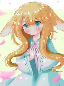Preview wallpaper girl, ears, dress, anime, art