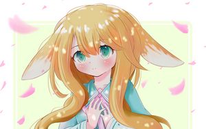 Preview wallpaper girl, ears, dress, anime, art