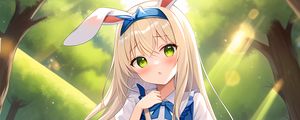 Preview wallpaper girl, ears, dress, anime