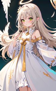 Preview wallpaper girl, ears, elf, dress, anime