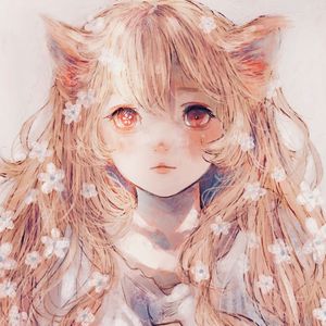 Preview wallpaper girl, ears, glance, anime, art
