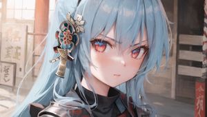 Preview wallpaper girl, ears, jewelry, armor, anime