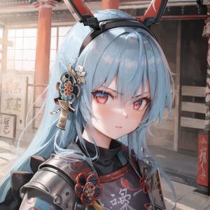 Preview wallpaper girl, ears, jewelry, armor, anime